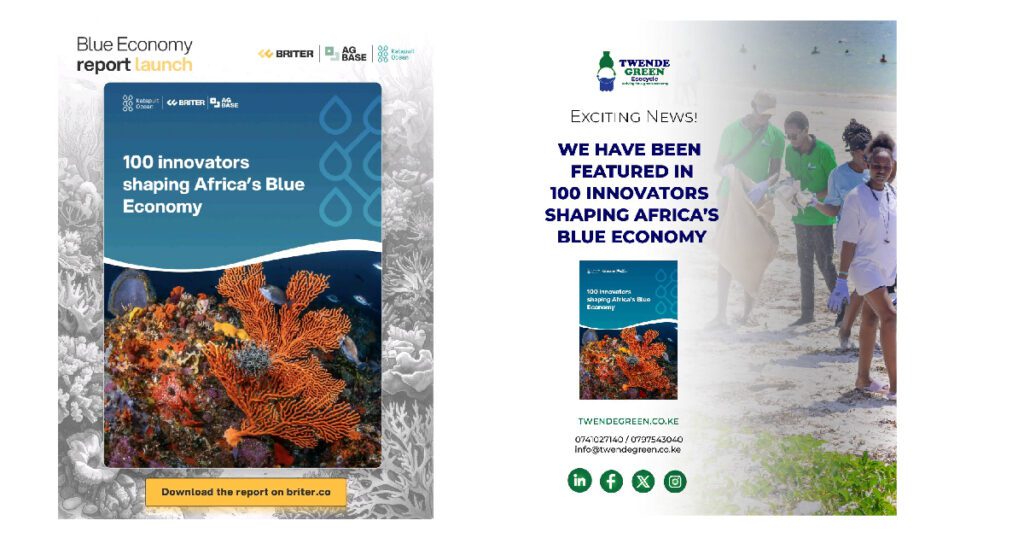 Twende Green Ecocycle Recognized Among 100 Innovators Shaping Africa’s Blue Economy