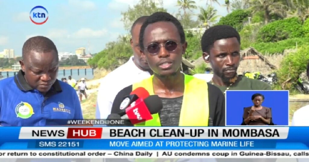 Twende Green Ecocycle Featured on KTN News for Coastal Beach Cleanups